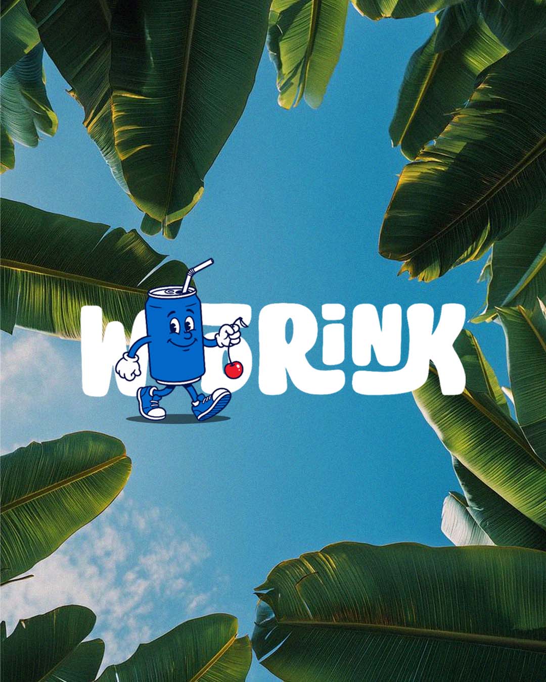 WDRINK logo on a beautiful brand background
